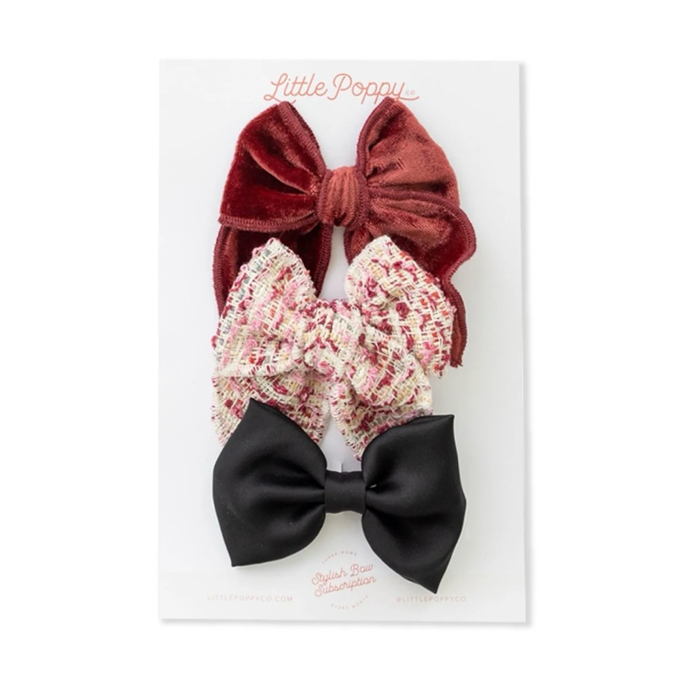 Little Poppy Co Addy Bow Clip Set - November 2022